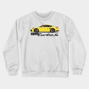 supercar 911 turbo s 992 yellow Crewneck Sweatshirt